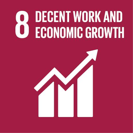Promote inclusive and sustainable economic growth, full and productive employment and decent work for all This goal promotes sustained economic growth, higher levels of productivity and technological innovation. Encouraging entrepreneurship and job creation are key to this, as are effective measures to eradicate forced labor, slavery and human trafficking. With these targets in mind, the goal is to achieve full and productive employment and decent work for all women and men. Goal 8 Research and initatives